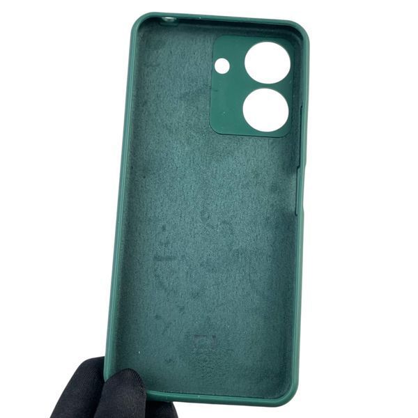 Чохол для Xiaomi POCO C65 силіконовий з мікрофіброю нековзний на сяомі поко с65 зелений 0032473 фото