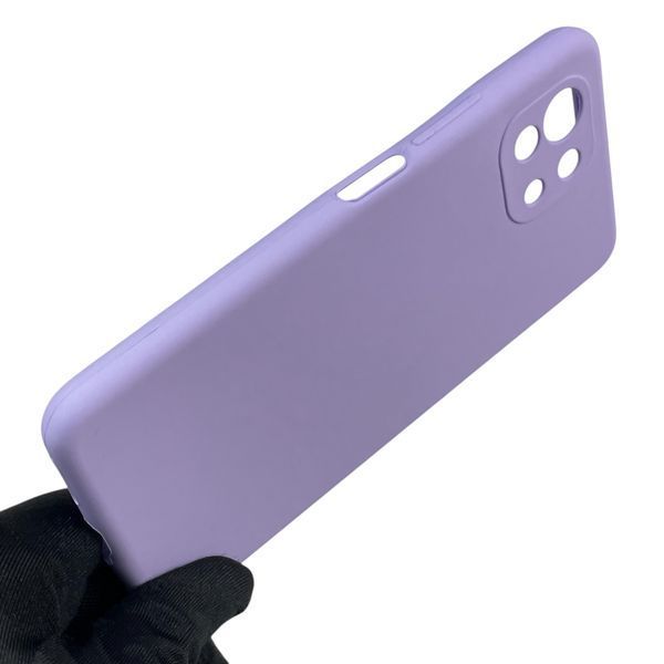 Чехол для Xiaomi Mi 11 Lite 5G NE силиконовый с микрофиброй нескользящий на сяоми ми 11 лайт 5г не сиреневый 0032449 фото