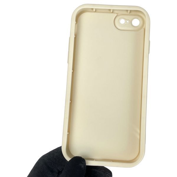 Чехол силиконовый Soft Touch с 3D принтом для Apple iPhone 8 молочный (Полная защита камеры) 0044670 фото