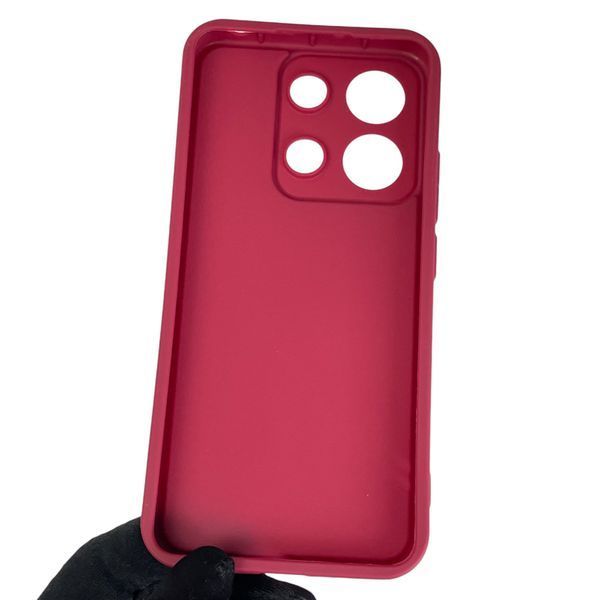 Чохол силіконовий Soft Touch з 3D принтом злого кота для Xiaomi Redmi Note 13 4G бордовий (Повний захист камери) 0047062 фото