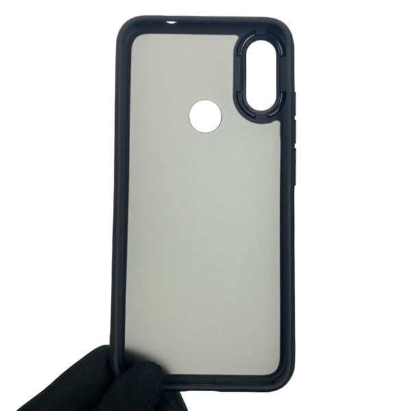 Чохол для Xiaomi Redmi Note 7 протиударний матовий напівпрозорий з високими бортами на сяомі редмі нот 7 чорний 0000780 фото