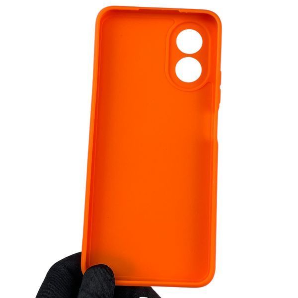 Чохол для OPPO A38 з квадратними гранями із захистом камери на оппо а38 помаранчевий 0012408 фото