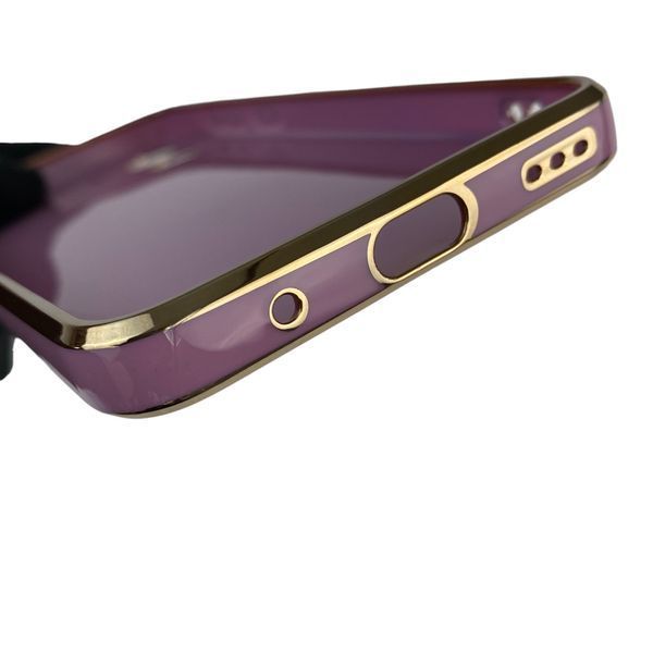 Чохол для Motorola Moto E13 (PAXT0034) з кільцем MagSafe із золотою окантовкою на моторола мото е13 чорничний gs1 0022159 фото