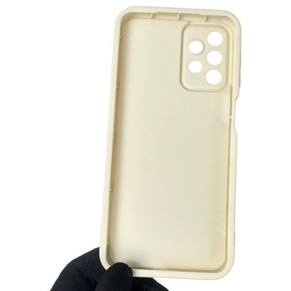 Чохол силіконовий Soft Touch з 3D принтом милий ведмедик для Samsung Galaxy A13 4G (SM-A135F) молочний (Повний захист камери) 0044779 фото