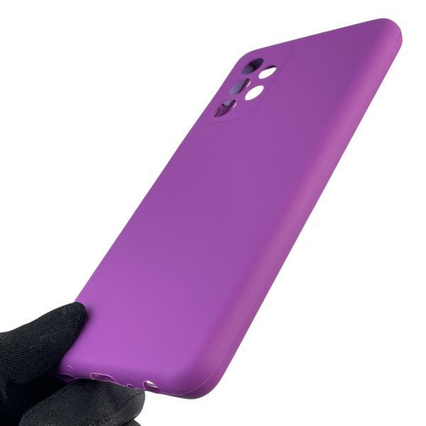 Чехол для Samsung Galaxy A52 5G (SM-A526) силиконовый с микрофиброй нескользящий на самсунг а52 5г фиолетовый 0032036 фото