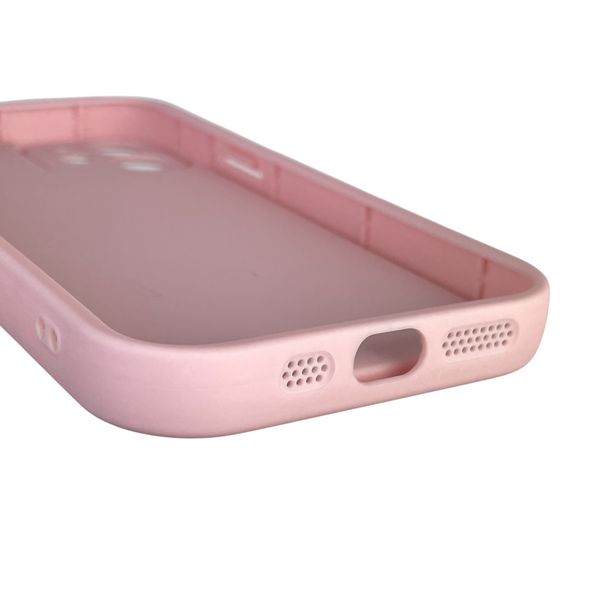 Чохол силіконовий Soft Touch з 3D принтом для Apple iPhone 12 рожевий (Повний захист камери) 0041716 фото
