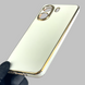 Чехол для Xiaomi POCO C65 глянцевый с золотой окантовкой с защитой камеры на сяоми поко с65 белый 0008383 фото 3