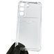 Чехол для Samsung Galaxy S22 SM-S901B с бронь углами с карманом для карточек k-pop на самсунг с22 прозрачный 0000276 фото 1