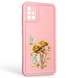 Чехол силиконовый Soft Touch с 3D принтом женским для Samsung Galaxy A51 (SM-A515F) розовый (Полная защита камеры) 0042772 фото 1