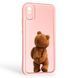 Чехол силиконовый оригинальный Soft Touch с 3D принтом смешного теда мишки для Xiaomi Redmi 9A розовый (Полная защита камеры) 0048916 фото 1