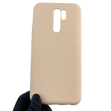 Чехол для Xiaomi Redmi 9 силиконовый с микрофиброй нескользящий на сяоми редми 9 пудровый 0032606 фото