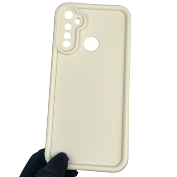Чохол силіконовий Soft Touch для Realme 5i молочний (Повний захист камери) 0039454 фото