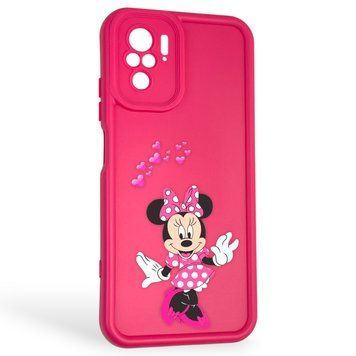 Чехол силиконовый оригинальный Soft Touch с 3D принтом волшебной минни маус для Xiaomi Poco M5s малиновый (Полная защита камеры) 0050067 фото