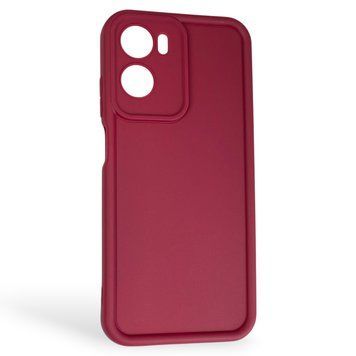 Чехол силиконовый Soft Touch для Motorola E15 бордовый (Полная защита камеры) 0044144 фото