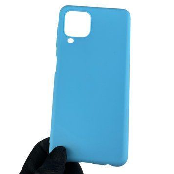 Чехол для Samsung Galaxy A22 4G SM-A225F однотонный матовый силиконовый на самсунг а22 4г голубой 0000141 фото