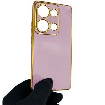 Чехол для Xiaomi Redmi Note 12 Pro 4G с защитой камеры с золотой окантовкой редми нот 12 про черничный gs1 0020357 фото