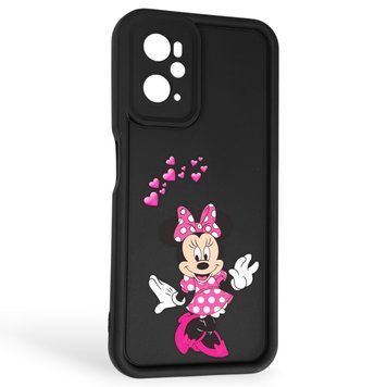 Чохол силіконовий Soft Touch з 3D принтом чарівна мінні маус для OPPO A76 чорний (Повний захист камери) 0050490 фото