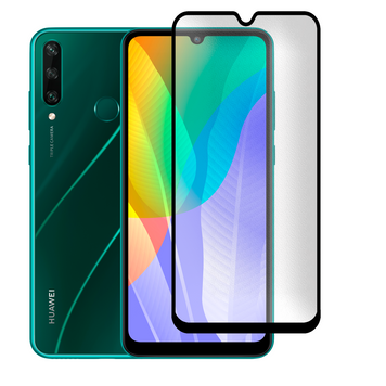 Защитное стекло МАТОВОЕ для телефона Huawei Y6P противоударное полноэкранное на хуавей у6п черное 0038993 фото