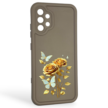 Чехол силиконовый Soft Touch с 3D принтом женским для Samsung Galaxy A32 4G (SM-A325F) коричневый (Полная защита камеры) 0042736 фото