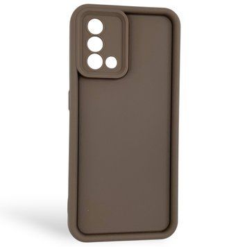 Чехол силиконовый Soft Touch для Oppo A74 4G коричневый (Полная защита камеры) 0054285 фото