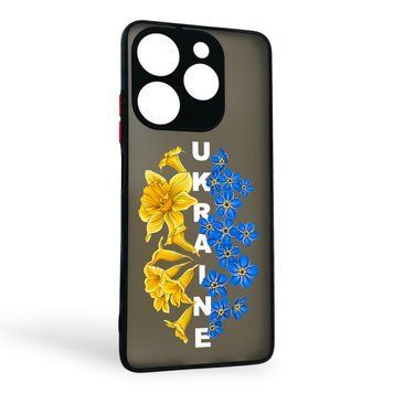 Чехол для телефона TECNO Spark 10 Pro (KI7) с 3D принтом патриотическим с высокими бортами на техно спарк 10 про черный 0038037 фото