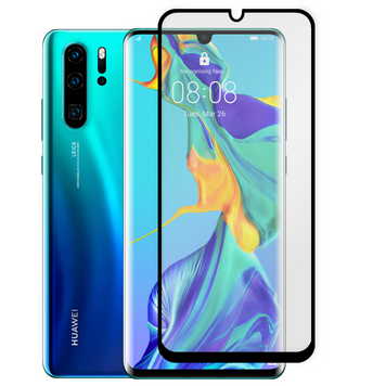 Захисне скло для телефона Huawei P30 протиударне повноекранне на хуавей п30 чорне 0038166 фото