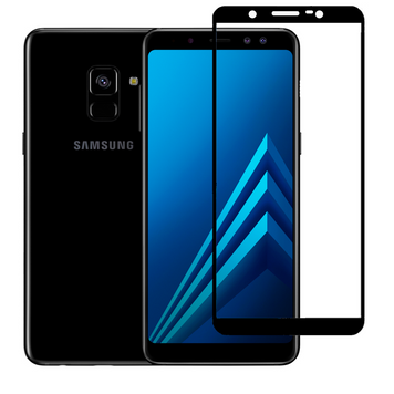 Защитное стекло для телефона Samsung Galaxy A8 2018 (SM-A530F) противоударное на самсунг а8 2018 черное 0038318 фото