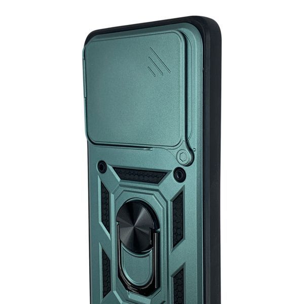 Чохол із шторкою камери для Xiaomi 14T Pro зелений (протиударний, кільце в авто) 0059739 фото
