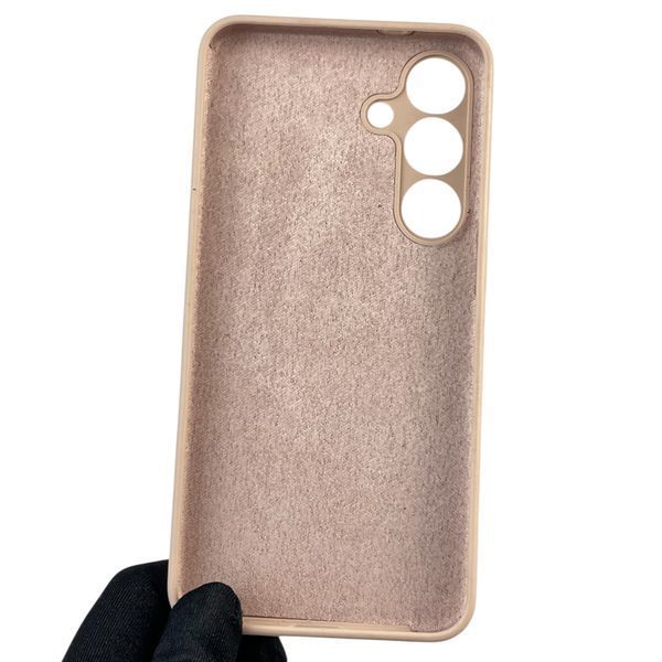 Чохол для Samsung Galaxy S25 Plus (SM-S936B) силіконовий з мікрофіброю нековзний на самсунг с25 плюс пудровий 0032219 фото