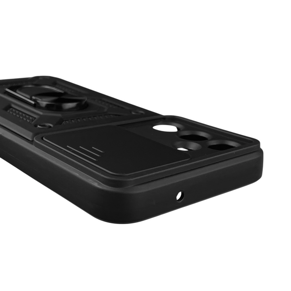 Чехол для Samsung Galaxy M35 5G (M356B) бронированный с кольцом со шторкой на самсунг м35 5г чёрный rg1 0015808 фото