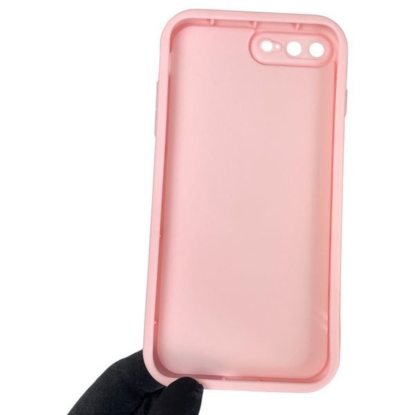 Чехол силиконовый Soft Touch с 3D принтом злой котик для Apple iPhone 8 Plus розовый (Полная защита камеры) 0047237 фото