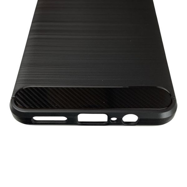 Чохол для телефона Motorola G57 Power карбоновий протиударний з високими бортами чорний 0051911 фото