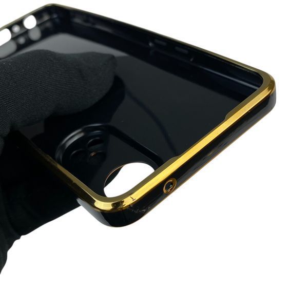 Чохол для OPPO Reno 8T 4G глянцевий із захистом камери із золотою окантовкою на оппо рено 8т 4г чорний gs1 0019605 фото