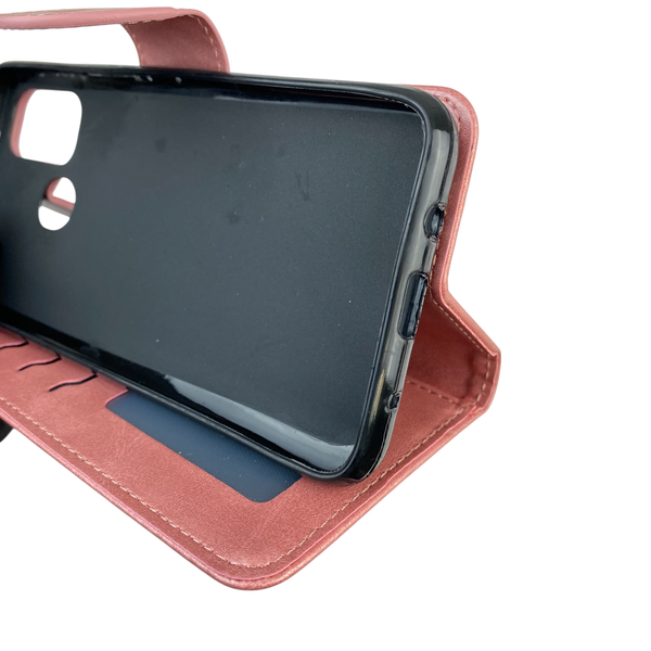 Чохол-книжка для телефона Tecno Spark 7 Go (KF6m) шкіряна з магнитною застібкою на техно спарк 7 го рожева 0025529 фото
