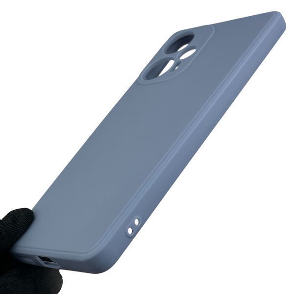 Чехол для Xiaomi Poco F5 с квадратными гранями с защитой камеры на сяоми поко ф5 голубой 0012673 фото