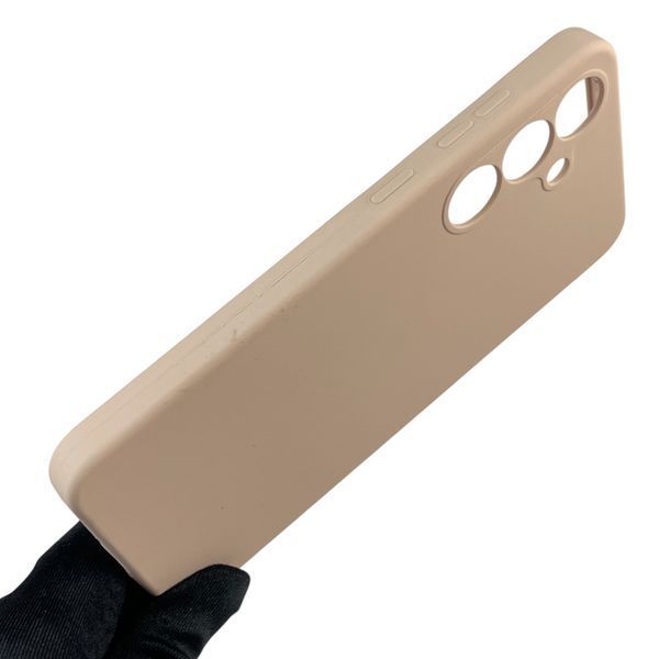 Чохол для Samsung Galaxy S25 Plus (SM-S936B) силіконовий з мікрофіброю нековзний на самсунг с25 плюс пудровий 0032219 фото