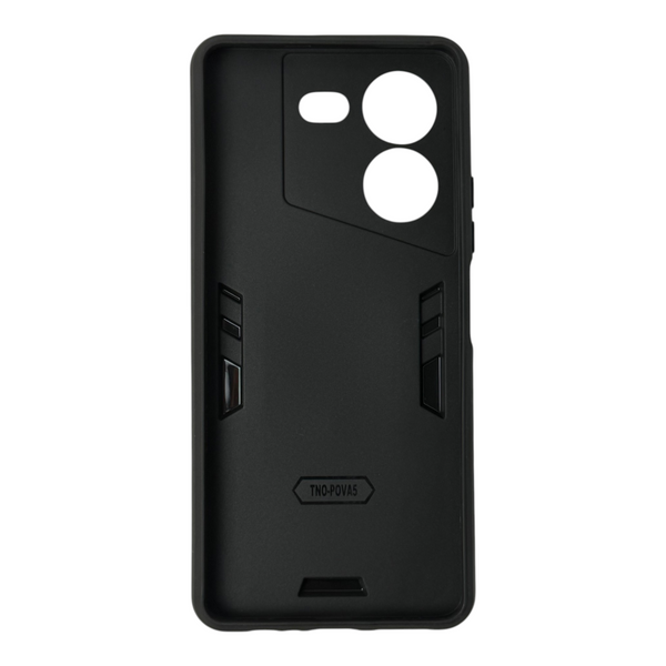 Чохол для телефона Tecno POVA 5 (LH7n) броньований з магнітним кільцем та захистом камери чорний 0051196 фото
