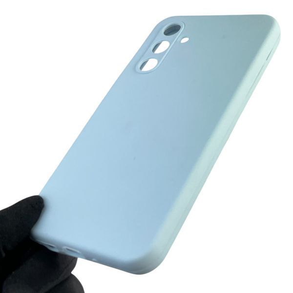 Чехол для Samsung Galaxy A54 5G (SM-A546E) силиконовый с микрофиброй нескользящий на самсунг а54 5г голубой 0032062 фото