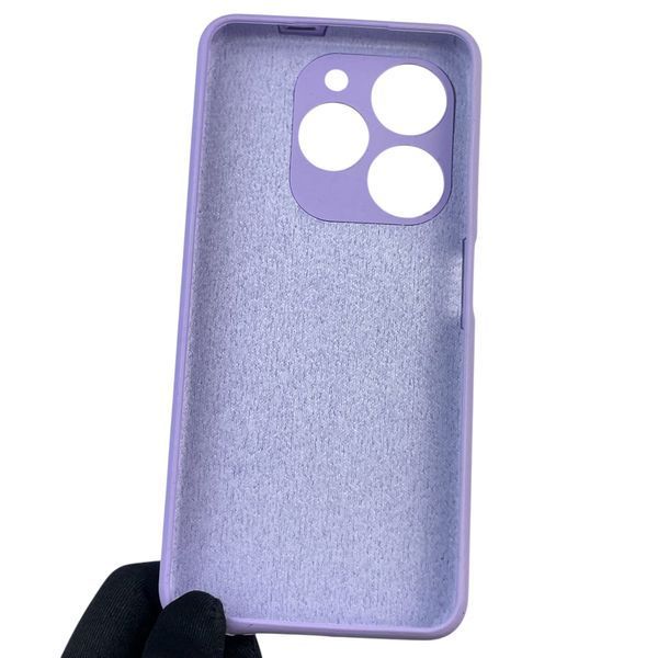 Чохол для TECNO Spark Go 2024 (BG6) силіконовий з мікрофіброю нековзний на техно спарк го 2024 бузковий 0032307 фото