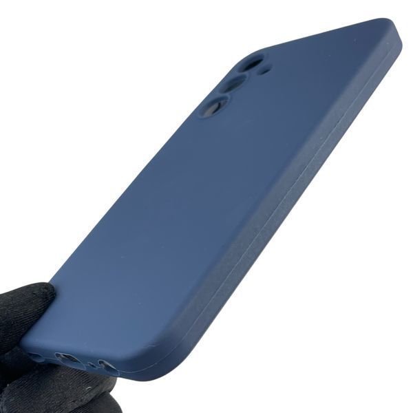 Чехол для Samsung Galaxy A15 (SM-A155M) силиконовый с микрофиброй нескользящий на самсунг а15 темно-синий 0031834 фото