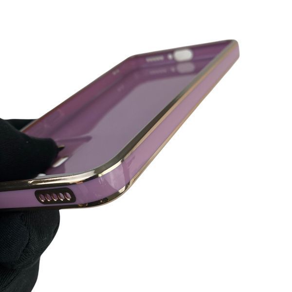 Чехол для Xiaomi 12T Pro с защитой камеры с золотой окантовкой на 12т про черничный gs1 0020283 фото