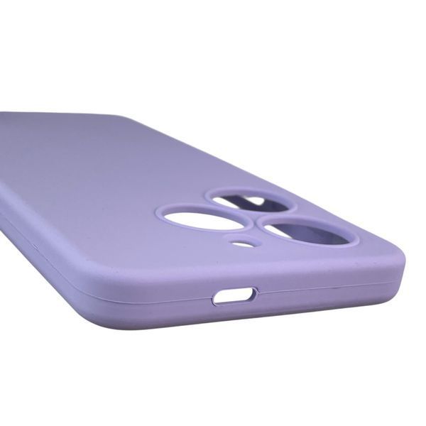 Чохол для TECNO Spark Go 2024 (BG6) силіконовий з мікрофіброю нековзний на техно спарк го 2024 бузковий 0032307 фото