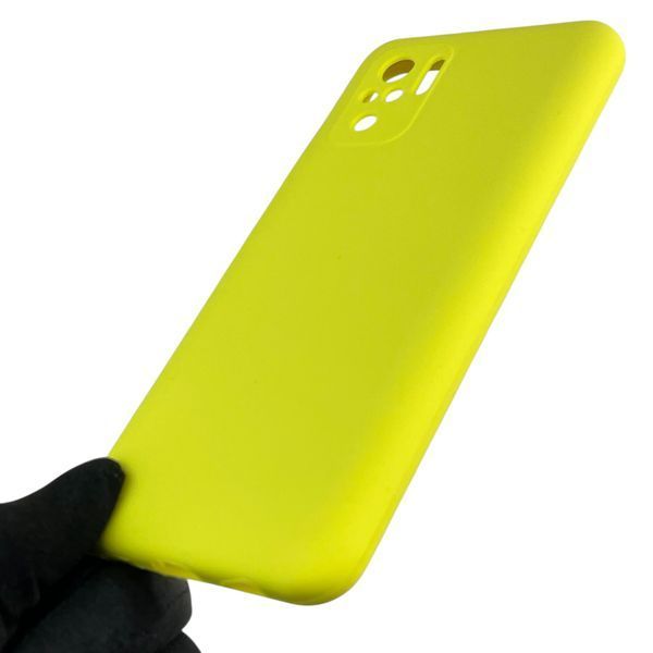 Чохол для Xiaomi POCO M5s силіконовий з мікрофіброю нековзний на сяомі поко м5с жовтий 0032492 фото