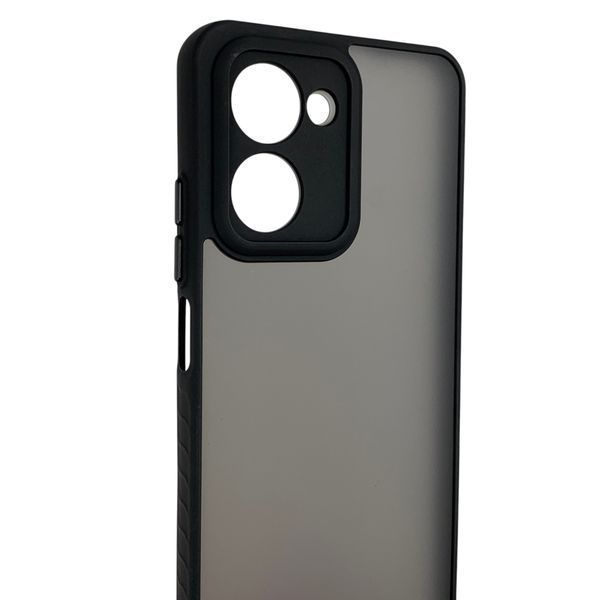 Чехол для Realme C33 черный матовый полупрозрачный (бампер, защита камеры) 0062253 фото