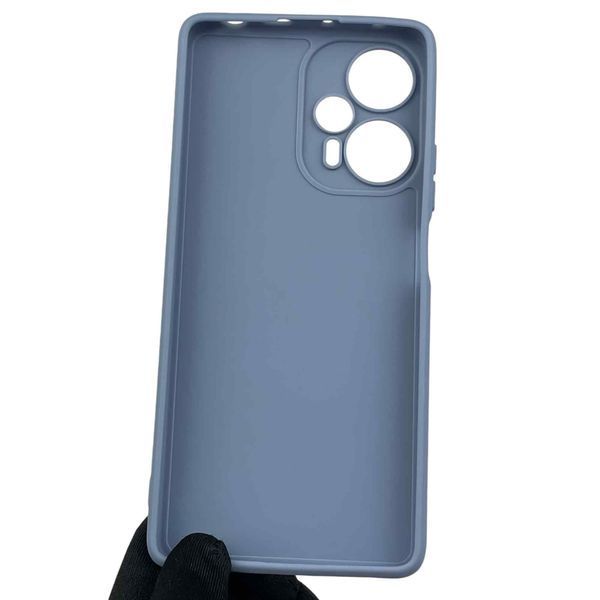 Чехол для Xiaomi Poco F5 с квадратными гранями с защитой камеры на сяоми поко ф5 голубой 0012673 фото