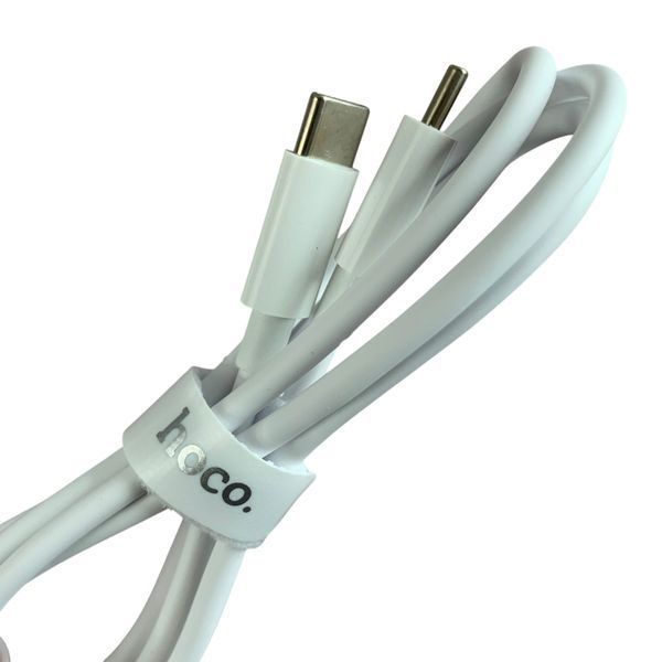 Кабель Hoco X51 Type-C &ndash; Type-C 100W 1 м белый (PD 5A, E-marker, для ноутбука) 0062553 фото