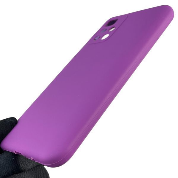 Чехол для Xiaomi Redmi 10 (4G) силиконовый с микрофиброй нескользящий на сяоми редми 10 4г фиолетовый 0032552 фото