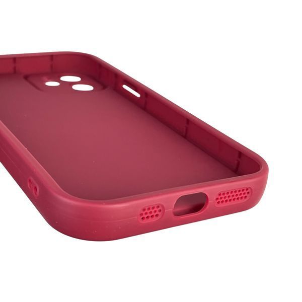 Чехол силиконовый оригинальный Soft Touch с 3D принтом мема сибу для Apple iPhone 12 бордовый (Полная защита камеры) 0047293 фото