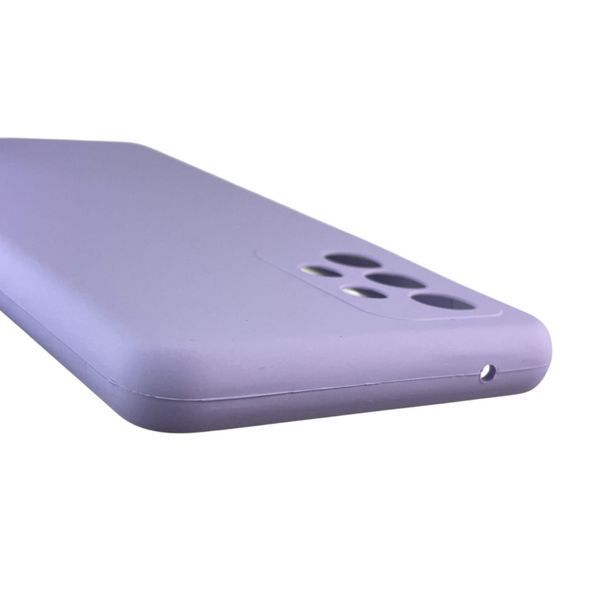Чехол для Samsung Galaxy A52s (SM-A528F) силиконовый с микрофиброй нескользящий на самсунг а52с сиреневый 0032052 фото