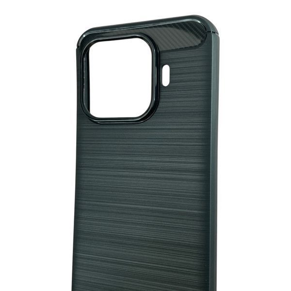 Чехол для Xiaomi 17T Pro черный карбон (карбон, противоударный) 0062403 фото